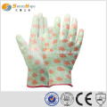 Sunnyhope guantes de nylon recubiertos de nitrilo